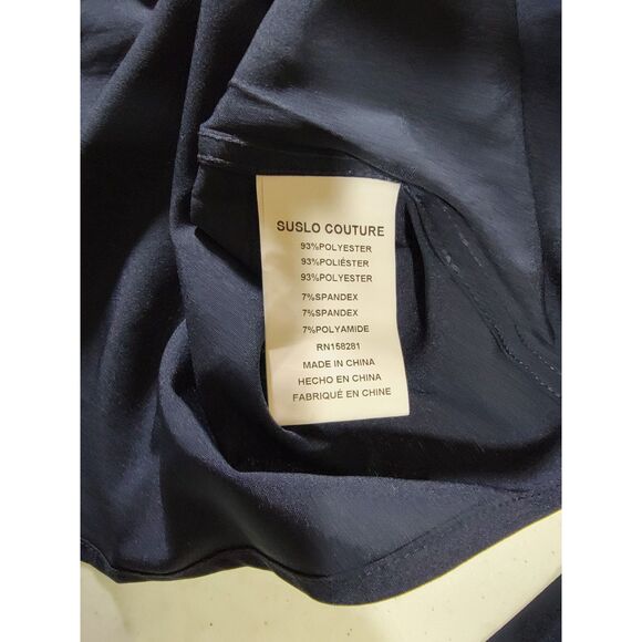 Men's Ted Baker Navy Blue Long Sleeve Button Shirt - Medium 15-15.5 - Picture 7 of 8